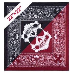 100% Cotton Square Bandanna (22×22 Inch)