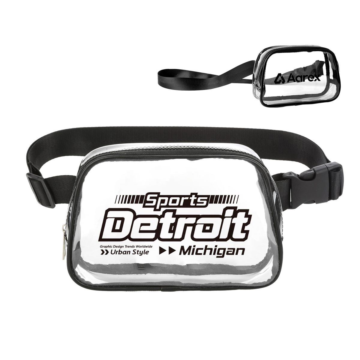 Stadium Approved Clear PVC Crossbody Belt Bag