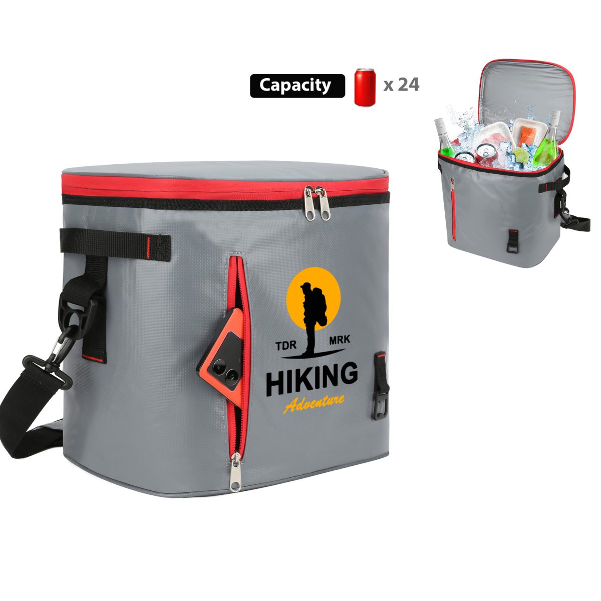 24 Can Waterproof Insulated Soft Sided Cooler