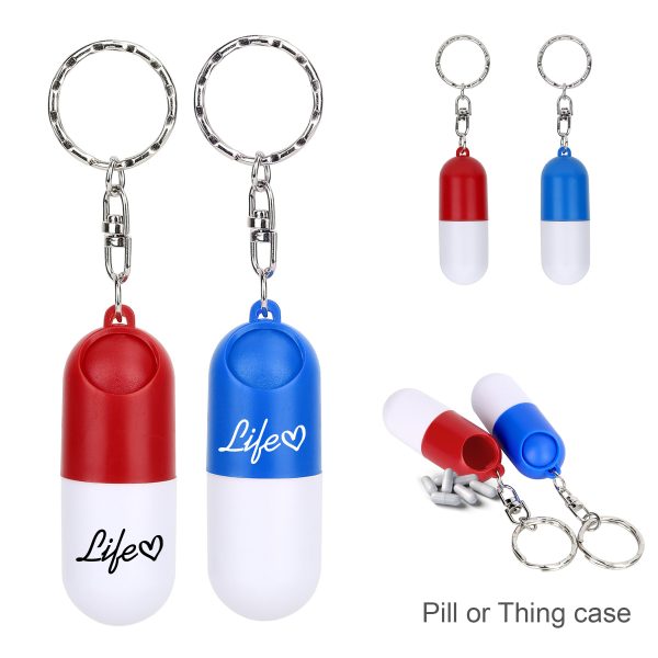 ​Portable Plastic Capsule Keychain W/Rotatable Body