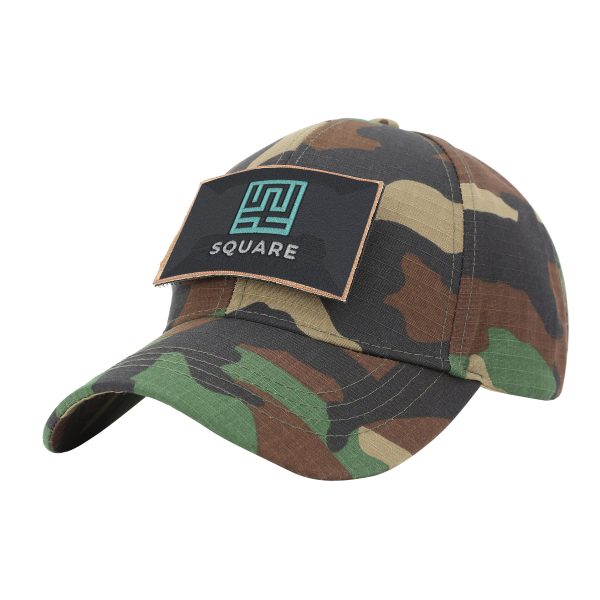 Camo Baseball Cap With Removable Tactical Patch