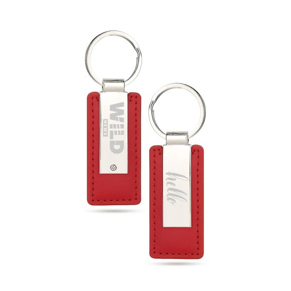 Metal Keychain With PU Leather(Ocean)