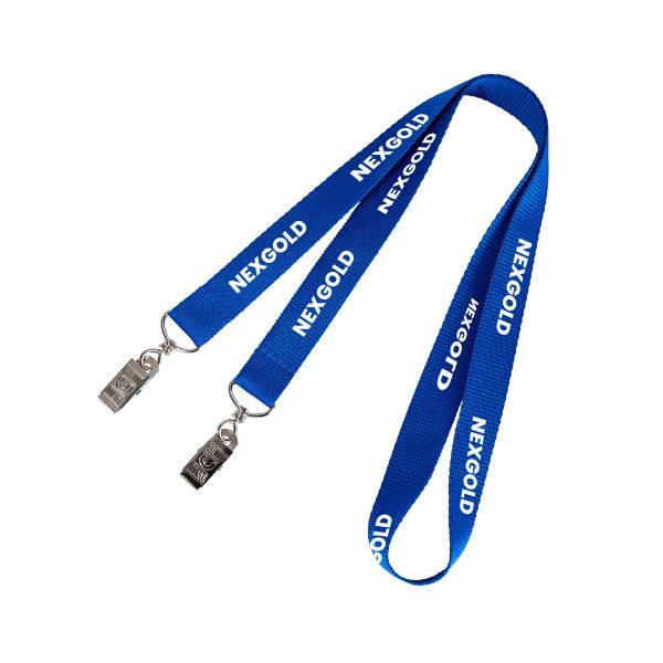 3/4" Custom Open Ended Polyester Lanyard W/ Dual Attachments