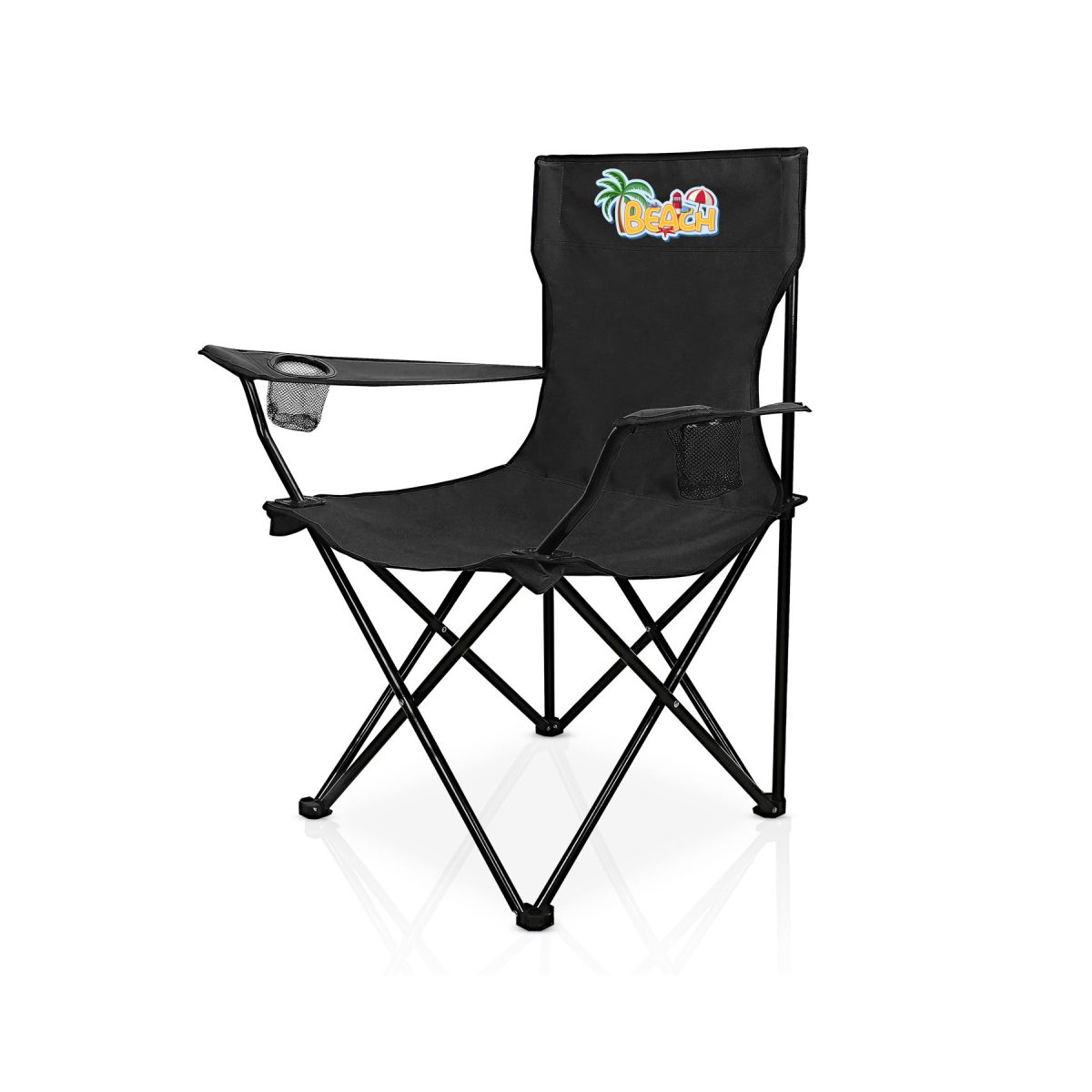 Premium Folding Chair W/ Net Cup Holder