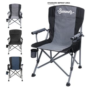 Portable Folding Camping Chair Holds 350lbs For Outdoors