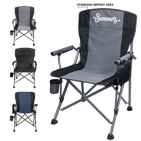 Portable Folding Camping Chair Holds 350lbs For Outdoors