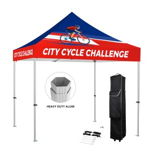 10’X10′ Deluxe 50mm Hex Aluminum Frame W/Dye Sublimation Canopy