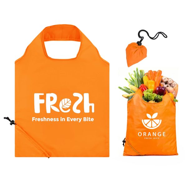 Foldaway Shopping Drawstring Pouch Tote Bag