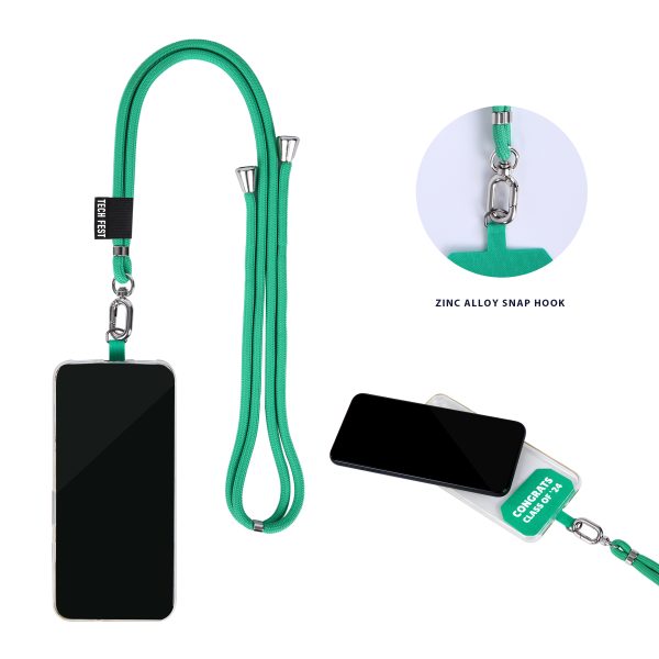 Traveler Adjustable Phone Lanyard With Printed Durable Phone Tether Tab