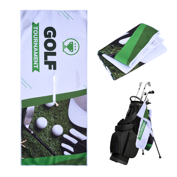 40" X 17" Microfiber Waffle Golf Towel