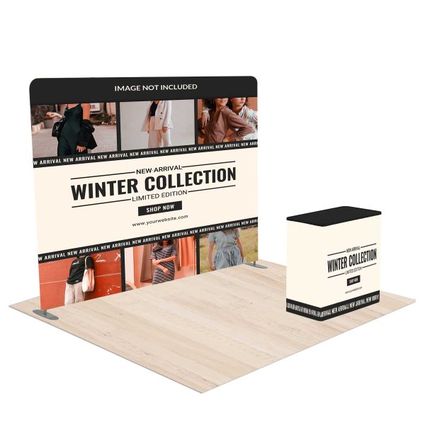 10 Ft Custom Straight Tension Fabric Trade Show Booth Kit