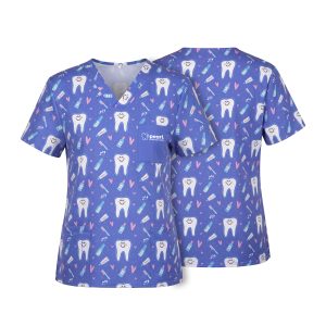 Custom V-Neck 4 Pocket Scrubs Top(Full Color Sublimation)