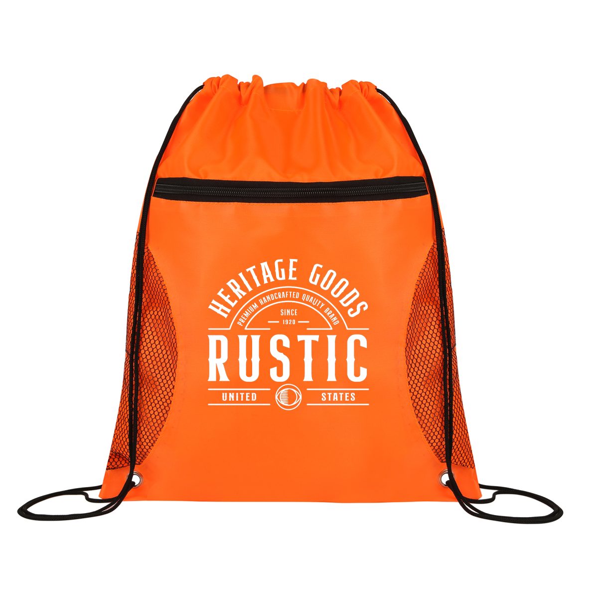 Drawstring Sports Bag With Mesh Pockets