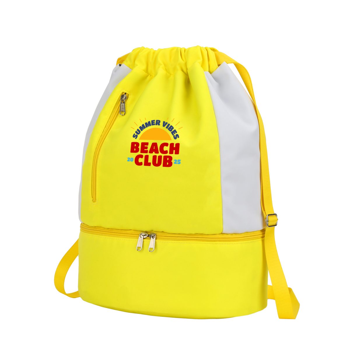 8 Can Nylon Drawstring Cooler Backpack