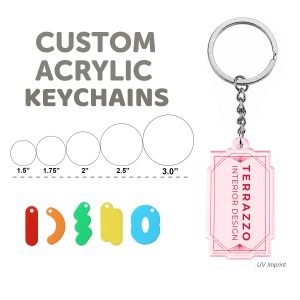 Custom Multi-Size Acrylic Keychain With Metal Ring