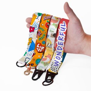 1” Full Color Custom Printed Wrist Lanyards