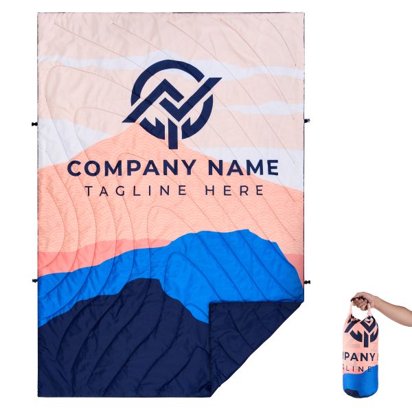 Sublimation Outdoor Puffy Packable Camping Blanket-75" X 52"