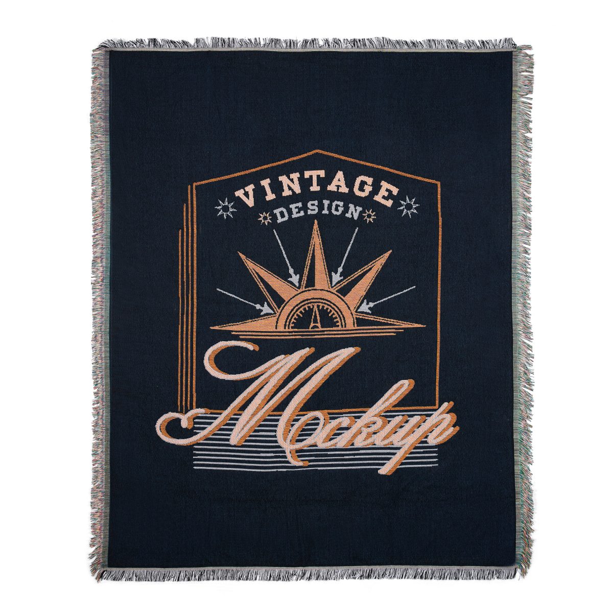 Woven Tapestry Throw Blanket -50"X62"