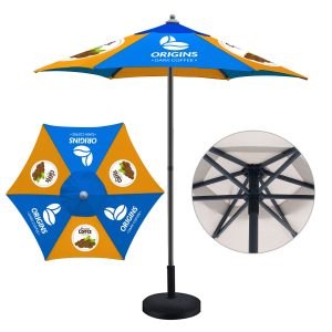 7′ Full Color Steel Market Umbrella