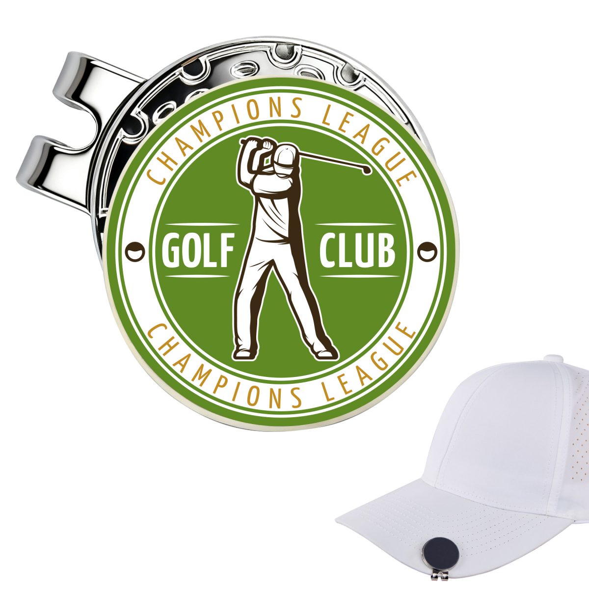 Golf Hat Clip With Magnetic Golf Ball Marker