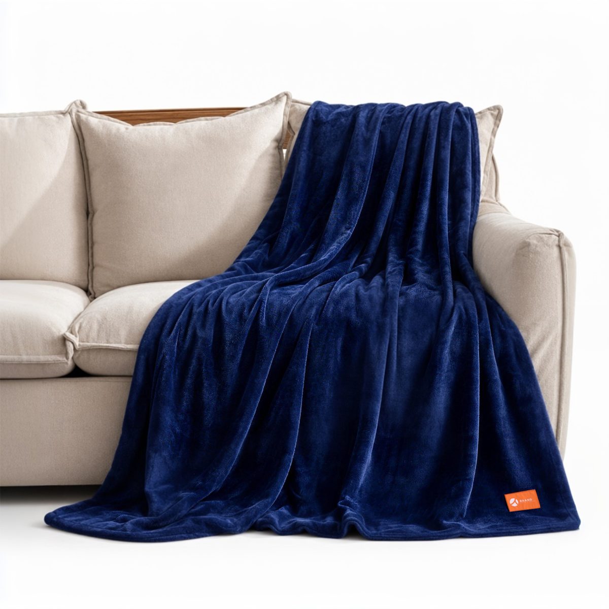 Embroidered Mink Touch Luxury Throw Blanket 50'' X 60''