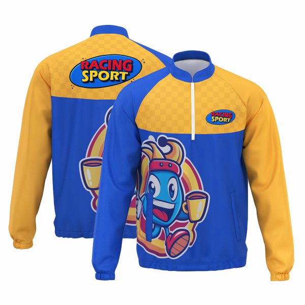 Custom Full Sublimated Quarter Zip Long Sleeve Jacket