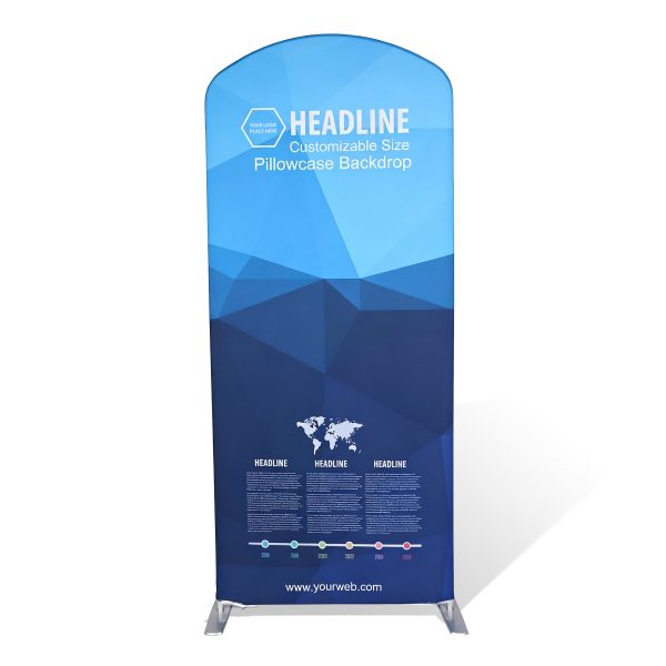 38'' X 90'' Double-Sided Fabric Display Sign With Arch Top