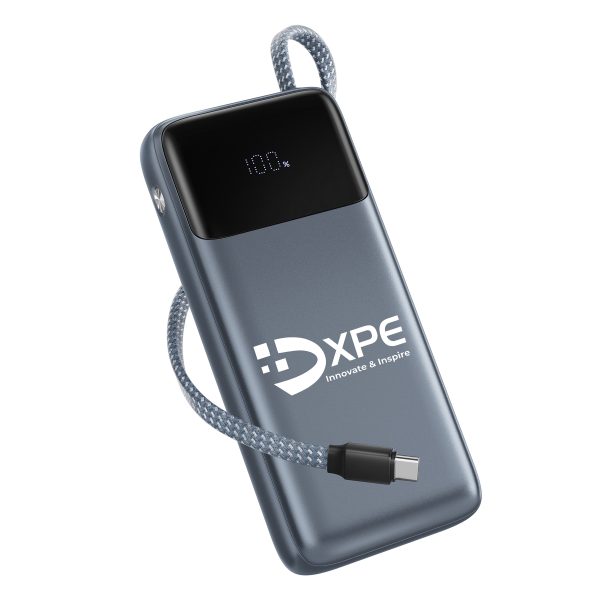 20000mAh 65W Fast Charging Portable Laptop Power Bank With Built-In Cable