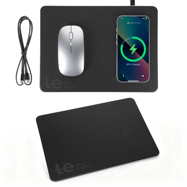 2-In-1 Mouse Pad With 15W Wireless Charger (For Phone & Headphones)