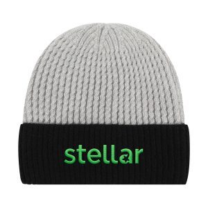 Unisex Two-Tone Cuffed Knit Beanie With Custom Logo