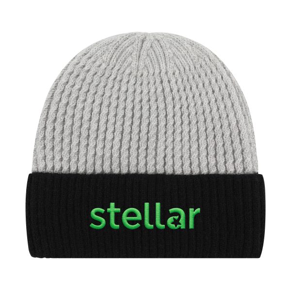 Unisex Two-Tone Cuffed Knit Beanie With Custom Logo
