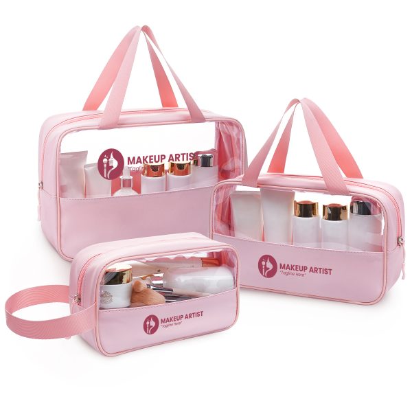 Clear Travel Makeup Toiletry Bag With Handle