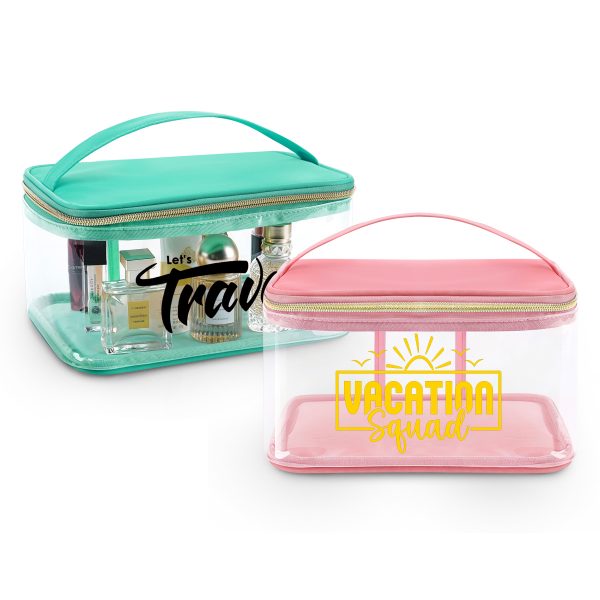 Clear Travel Makeup Bag With Handle