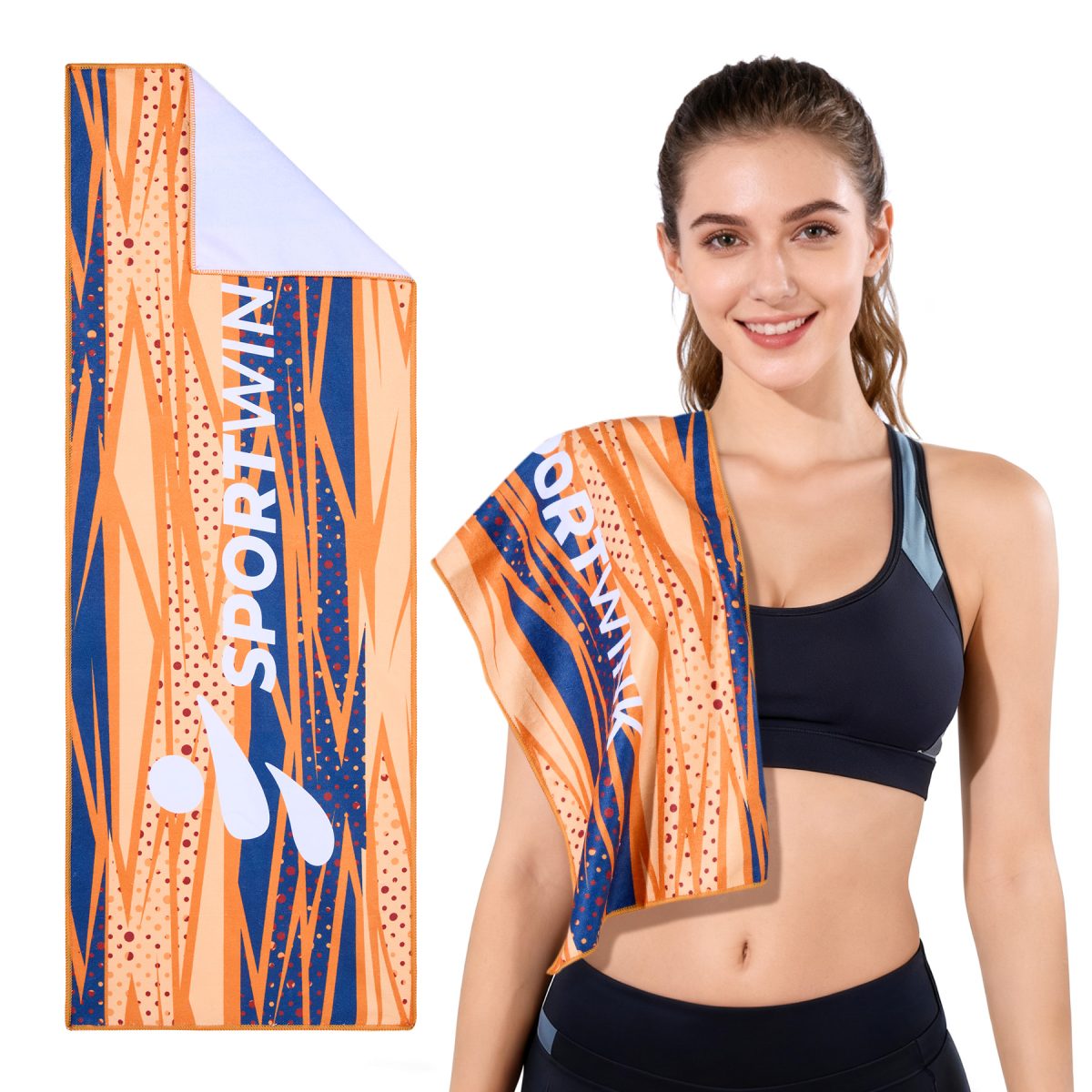 12" X 36" Poly-Cotton Sports Sweat Towel - 400GSM
