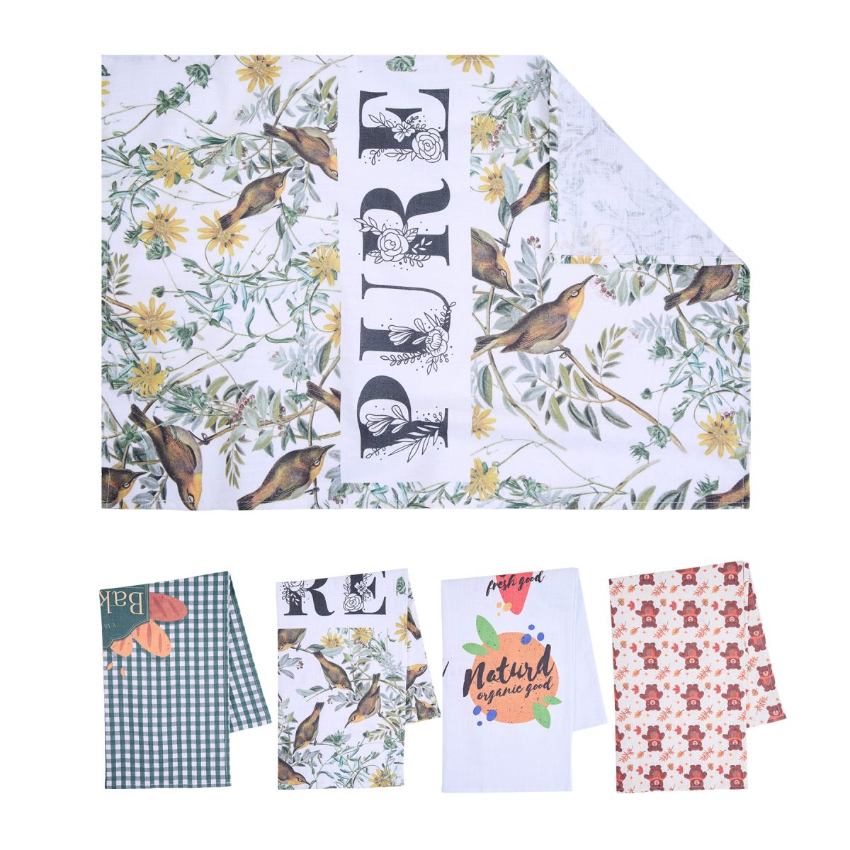 20" X 30" Cotton-Linen Tea Towel