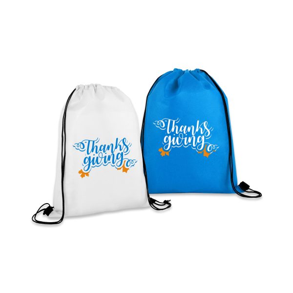 Non-Woven Drawstring Cinch Backpack (Ocean)