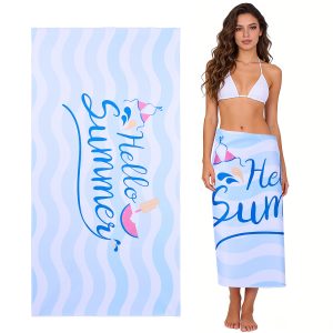 Sublimated Quick-Dry Microfiber Beach Towel