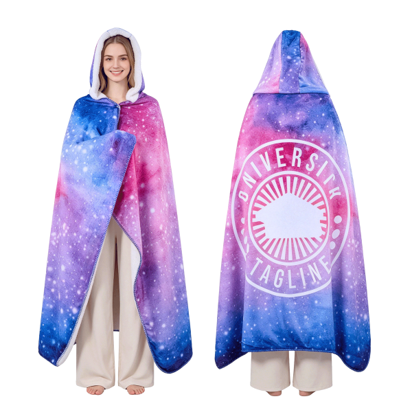 Custom Sublimation Hooded Sherpa Blanket – 50" X 60"