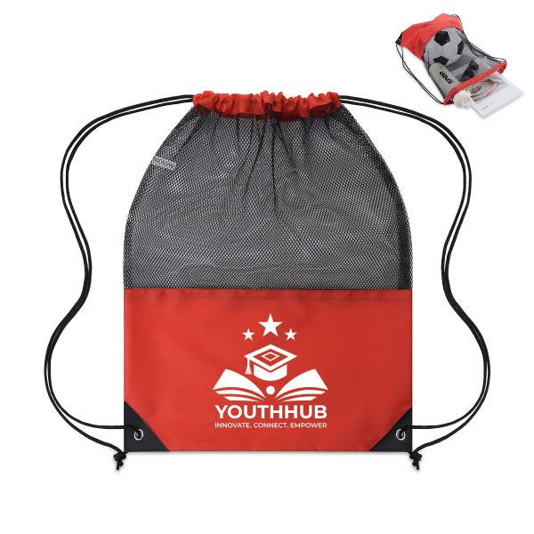 14" X 18" Mesh Top Drawstring Backpack