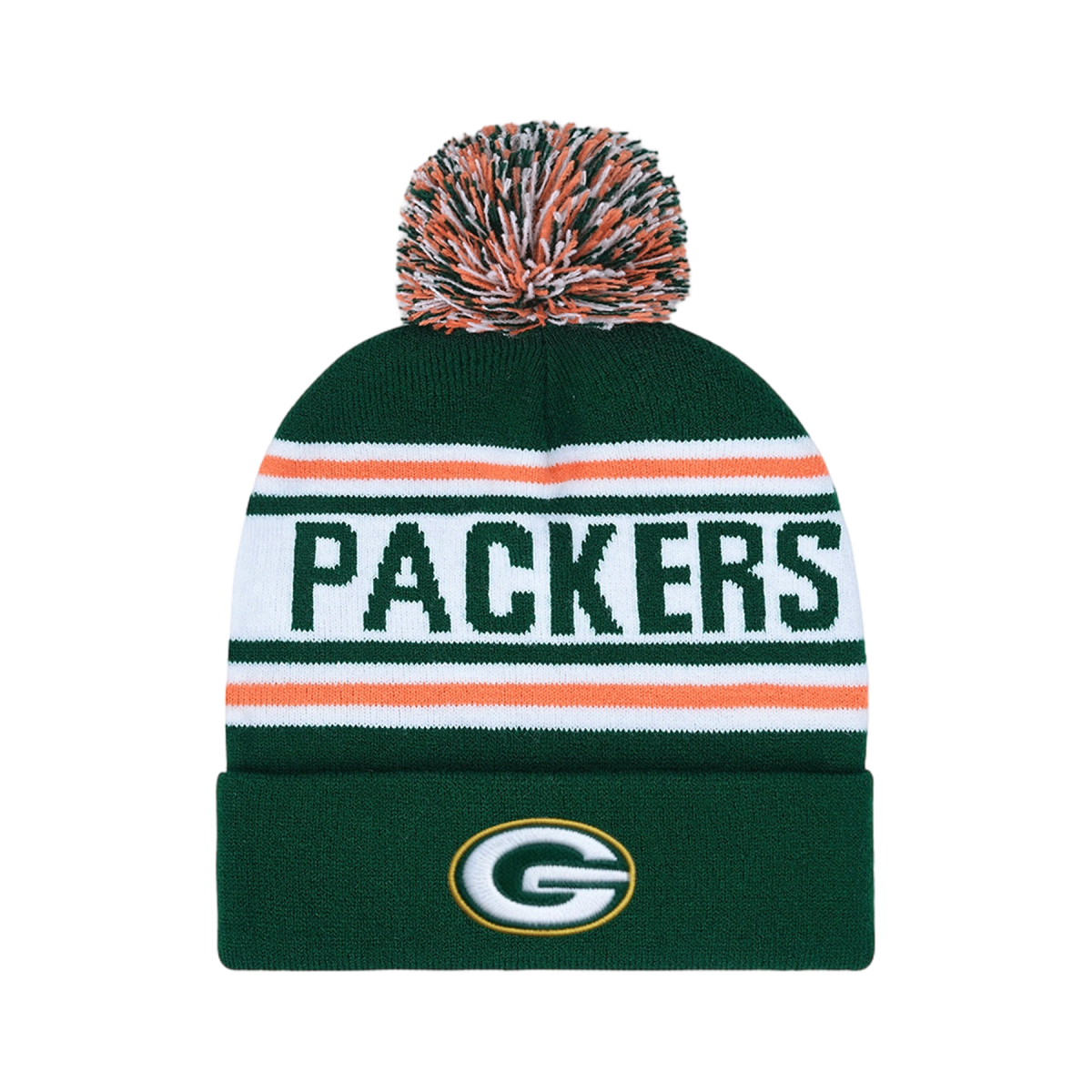 Pom Pom Jacquard Knit Beanie With Custom Embroidered Logo