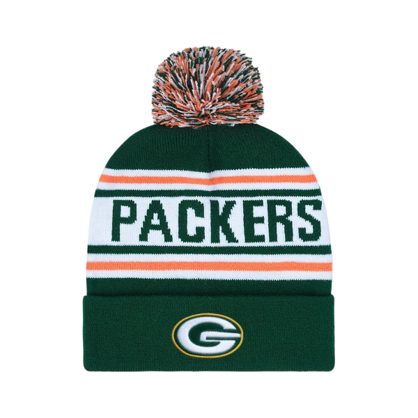 Pom Pom Jacquard Knit Beanie With Custom Embroidered Logo