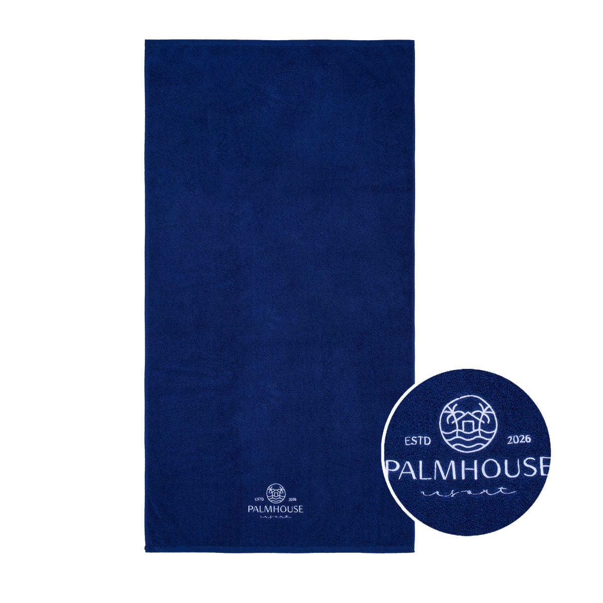Embroidered 100% Cotton Beach Towel