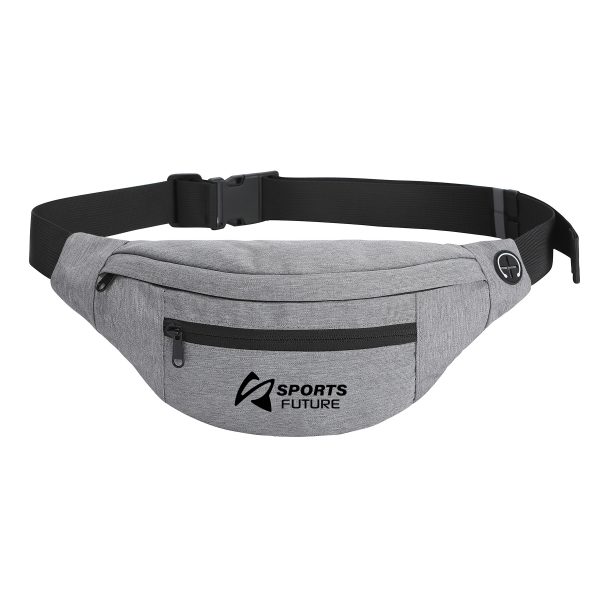 Waterproof 3-Zippered Crossbody Belt Bag