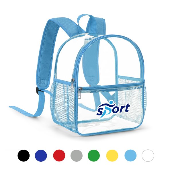 Stadium Approved Clear Backpack with Wide Shoulder Straps (10.5''×12''×6'') - Ocean