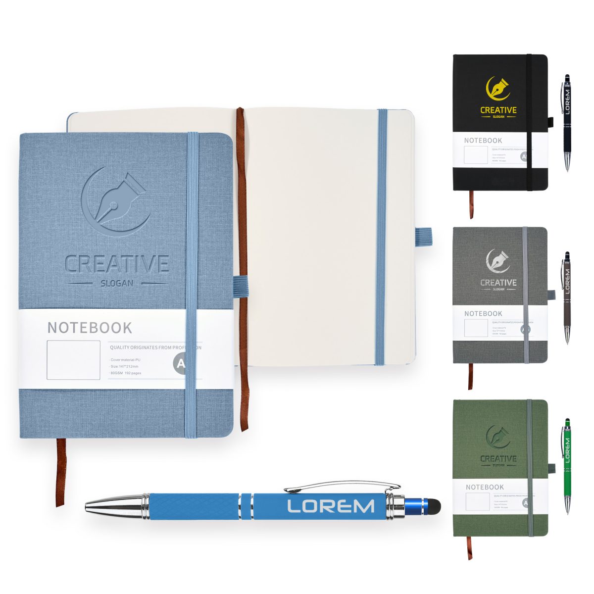 Blank Journal Set With Stylus Pen