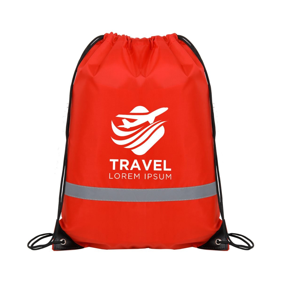 Reflective Safety Drawstring Backpack (Ocean)