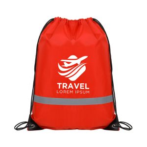 Reflective Safety Drawstring Backpack (Ocean)