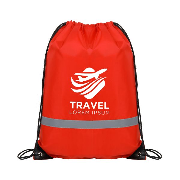 Reflective Safety Drawstring Backpack (Ocean)