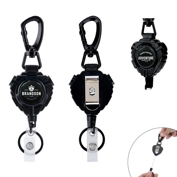 Retractable Badge Reel With Back Clip