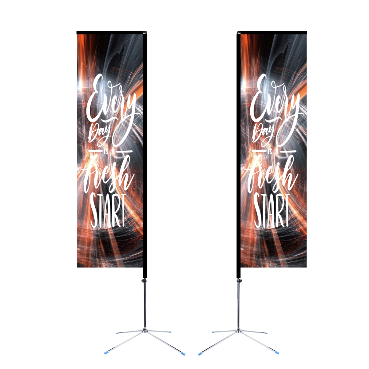 11' Rectangle Flag Kit- 2 Sided With Premier X-Base